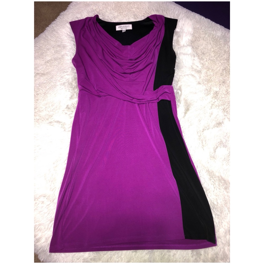 Purple and black classy dress